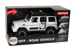 Lean-toys Terénne auto White Sound Vehicle 1:14