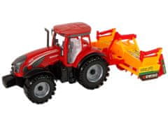 Lean-toys Traktor s kultivátorom Trecí pohon Červená