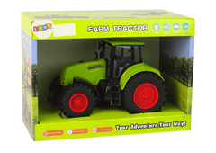 Lean-toys Traktor Poľnohospodársky stroj Zelený traktor Zvukové svetlá
