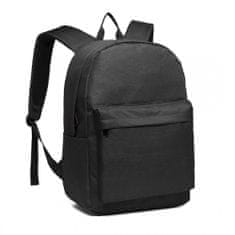 KONO Čierny ľahký batoh do školy "Basic"