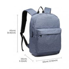 KONO Modrý ľahký batoh do školy "Basic"