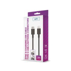 setty. USB-C - Lightning kábel 1,0 m 3A čierna (GSM106099)