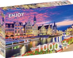 ENJOY Puzzle Gent za súmraku, Belgicko 1000 dielikov