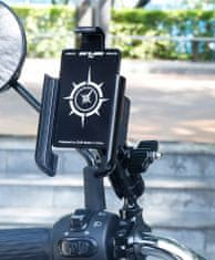 GUB Držiak telefónu na bicykel alebo motorku, GUB P50, uchytenie na riadidlá, držiak typu svorky 360