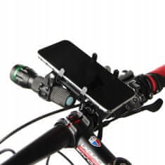 GUB Držiak telefónu na bicykel alebo motorka, GUB G89, s držiakom lampy