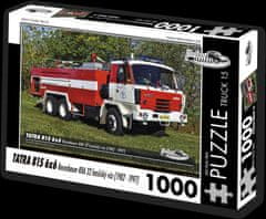 RETRO-AUTA© Puzzle TRUCK č.15 Tatra 815 6x6 Rosenbauer KHA 32 hasičský automobil (1982-1997) 1000 dielikov
