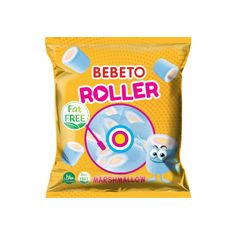 Bebeto  penové želé Marshmallow Roller 60g 12 ks