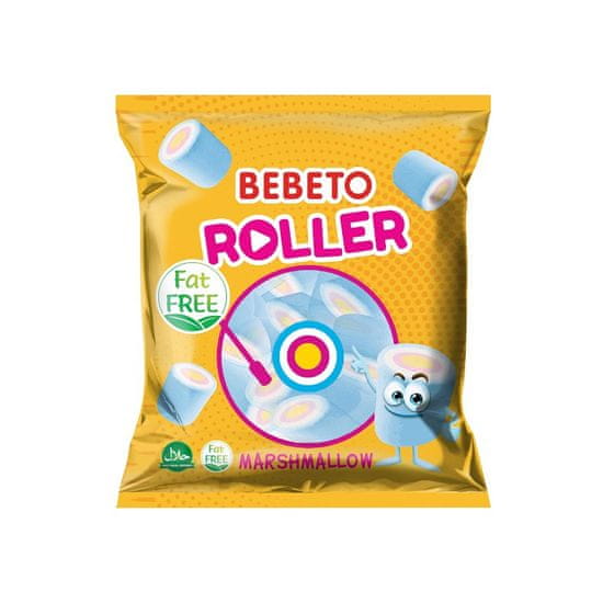 Bebeto  penové želé Marshmallow Roller 60g 12 ks