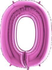 Grabo Nafukovací balónik číslo 0 ružový 102cm extra veľký -