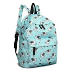 KONO Modrý vzorovaný ruksak do školy „Unicorn"