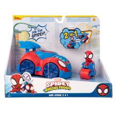 Spiderman Vozidlo 2 v 1 (auto a motocykel) 16 cm