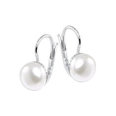 Brilio Silver Elegantné strieborné náušnice so syntetickou perlou 438 001 01235 0400000