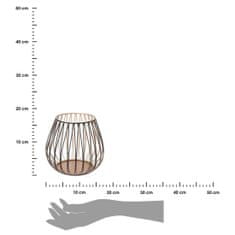 ModernHome Kovový drôtený lampáš 16 cm