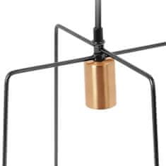 ModernHome Čierna kovová závesná lampa Loft
