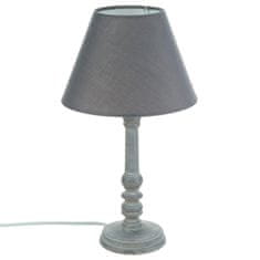 ModernHome Drevená nočná lampa Leo sivá 36 cm