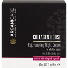 Arganicare Produkty osobnej starostlivosti hnedá Arganicare Collagen Boost Rejuvenating Night Cream 50 ml