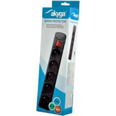 ART Akyga Predlžovací kábel s 5 zásuvkami 1.8m 5outlets CEE7/5 s vypínačom