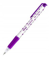 BTS Fialové automatické guľôčkové pero s hviezdičkami 0,5 mm