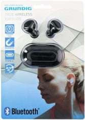 GRUNDIG Bezdrôtové slúchadlá do uší s nabíjačkou čierna