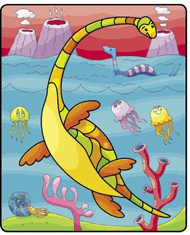 Aksjomat Omaľovánka s vodnou fixkou Dinosaury