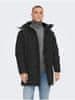 Čierny pánsky prešívaný zimný kabát ONLY & SONS Carl S