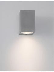 Nova Luce NOVA LUCE vonkajšie nástenné svietidlo FUENTO sivý betón sklenený difúzor GU10 1x7W IP65 100-240V bez žiarovky svetlo dole 9790542