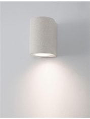 Nova Luce NOVA LUCE vonkajšie nástenné svietidlo LIDO biely pieskovec sklenený difúzor GU10 1x7W IP65 100-240V bez žiarovky svetlo dole 9790531
