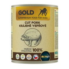 IRONpet Gold Dog Bravčová krájaná svalovina, konzerva 800 g