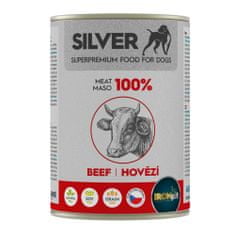 IRONpet Silver Dog Hovädzie 100% mäsa, konzerva 400 g