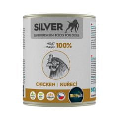 IRONpet Silver Dog Kuracie 100% mäsa, konzerva 800 g