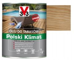 V33 Olej na drevené terasy ochranný číry 1l