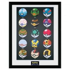 Pokémon Zarámovaný plagát - Pokéballs