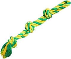HipHop Dog Dvojité lano HipHop bavlněné 3 knoty 60 cm / 450 g limetková, zelená
