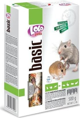 LOLO BASIC kompletní krmivo pro myši 500 g krabička