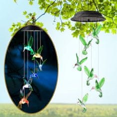 HOME & MARKER® Solárna lampa so zavesenými vtákmi | SOLARBIRD