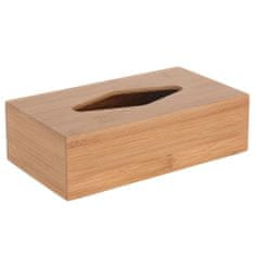 Dekorstyle Bambusová krabička na obrúsky 24,5x7,5 cm hnedá