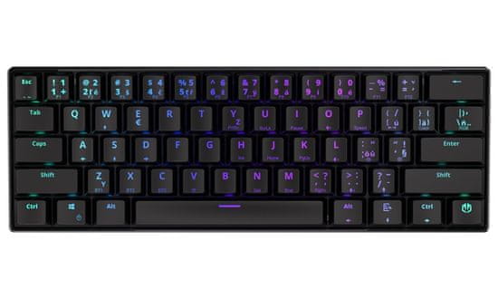 Endorfy herná klávesnica Thock Compact RD RGB /USB/ red sw. / bezdrôtová / mechanická / CZ/SK layout / mini / čierna RGB