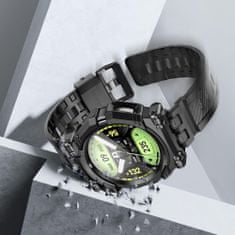 SUPCASE Kryt S Remienkom + 2 Ochranné Tvrdené Sklá Iblsn Armorbox 2-Set Samsung Galaxy Watch 6 Classic (47 Mm) Black