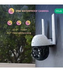 Nous Nous W6 WiFi Smart PTZ Vonkajšia Mini IP Kamera 3MP Tuya