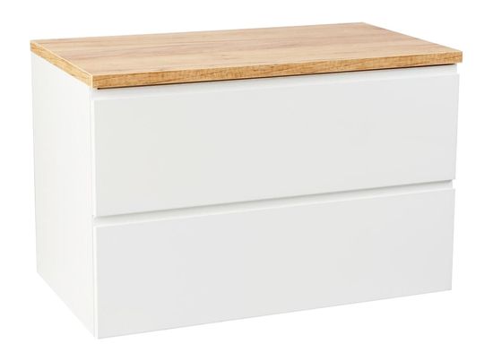 PSB Kúpeľňová skrinka 60 cm závesná biela lesklá s hornou časťou