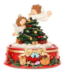 Dům Vánoc Hracia skrinka Anjeli vedľa stromčeka 13 cm