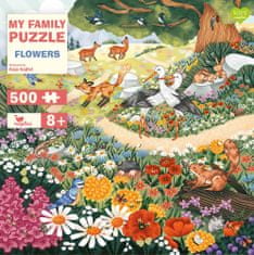 Magellan Rodinné puzzle Květiny a lesní zvířátka