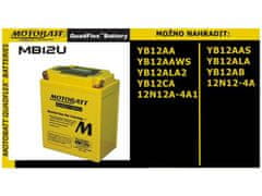 MOTOBATT Batéria MB12U 15Ah, 12V, 4 vývody