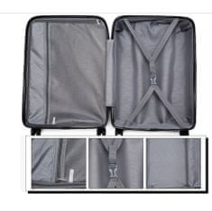 KONO Čierny prémiový plastový kufor s TSA zámkom "Majesty" - veľ. M, L, XL
