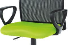 Autronic Kancelárska stolička Kancelářská židle, látka MESH zelená / černá, plyn.píst (KA-B047 GRN)