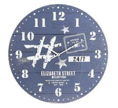 SEGNALE Nástenné hodiny KO-Y36200400fial drevené 55 cm fialová