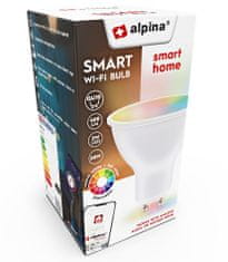 Alpina Chytrá žiarovka LED RGB WIFI biela + farebná GU10