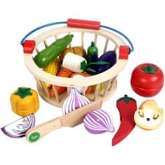 Drevená hračka - Krájanie zeleniny