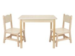 eliNeli Detský stôl a stoličky (sada) , prírodný