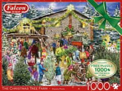 Falcon Puzzle Farma s vianočnými stromčekmi 2x1000 dielikov